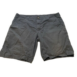 Columbia Mens Grey Canvas Cargo Hiking Shorts Size 40W 11L Athleisure Gorpcore
